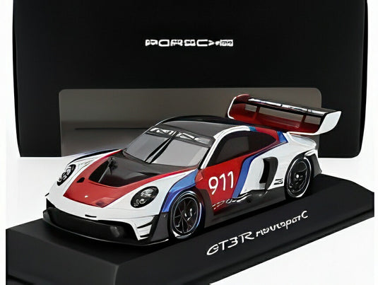 ポルシェ 911 992 GT3 R N 911 レーシング クーペ 2023 ホワイト ブルー レッド/ Spark 1/43 2000台限定ミニカー