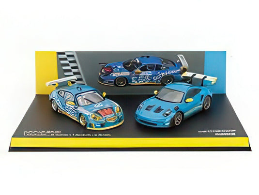 PORSCHE セット 2x 911 996 GT3 RS N 66 レーシング 2002 + 911 992 GT3 RS クーペ 2023 各種/ Spark 1/43 500台限定ミニカー