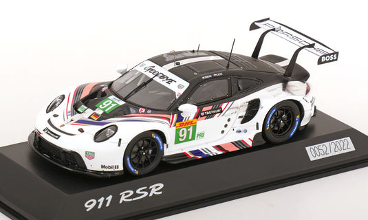 Porsche 911 RSR 19 No.91 Goodbye Last WEC Race Bruni Lietz 2022 Porsche特注モデル/ Spark 1/43 ミニカー