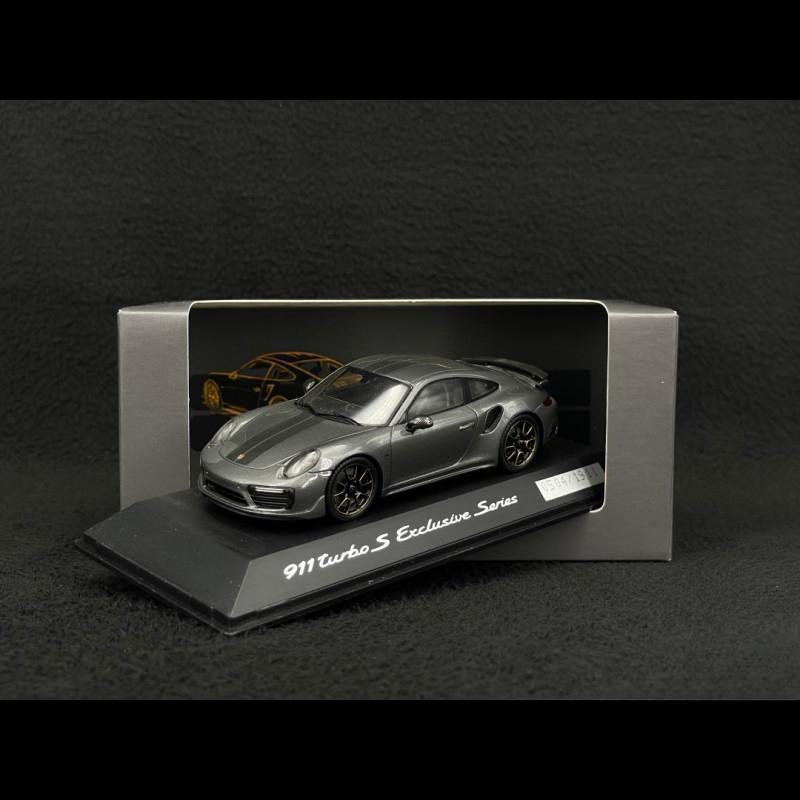 ギャラリービューアに画像をロードする, Porsche 911 ターボS エクスクルーシブシリーズ 991型 2017年モデル アゲートグレー/Spark 1/43ミニカー ポルシェ特注
