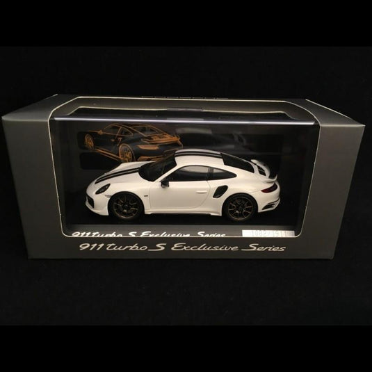 Porsche 911 ターボS エクスクルーシブシリーズ 991型 2017年モデル カレラホワイト/Spark 1/43ミニカー ポルシェ特注