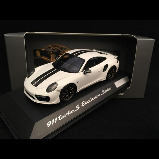 Porsche 911 ターボS エクスクルーシブシリーズ 991型 2017年モデル カレラホワイト/Spark 1/43ミニカー ポルシェ特注