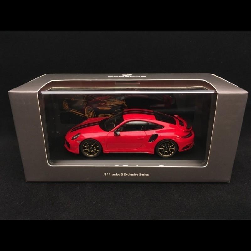 ギャラリービューアに画像をロードする, Porsche 911 ターボS エクスクルーシブシリーズ 991型 2017年モデル レッド/Spark 1/43ミニカー ポルシェ特注
