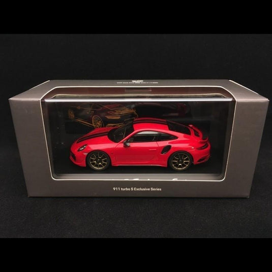 Porsche 911 ターボS エクスクルーシブシリーズ 991型 2017年モデル レッド/Spark 1/43ミニカー ポルシェ特注