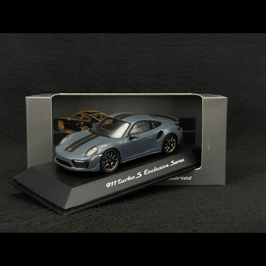 Porsche 911 ターボS エクスクルーシブシリーズ 991型 2017年モデル グレー/Spark 1/43ミニカー ポルシェ特注