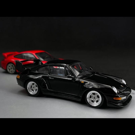 Porsche 911 GT2 & Porsche 911 993型 ブラック セット/Minichamps 1/43ミニカー ポルシェ特注