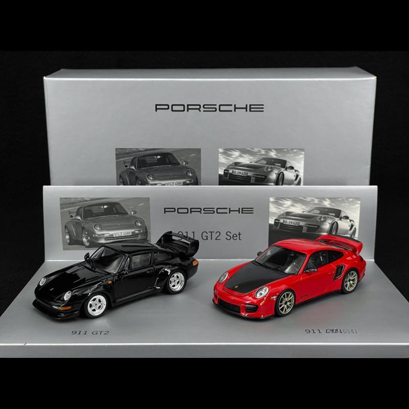 ギャラリービューアに画像をロードする, Porsche 911 GT2 &amp; Porsche 911 993型 ブラック セット/Minichamps 1/43ミニカー ポルシェ特注
