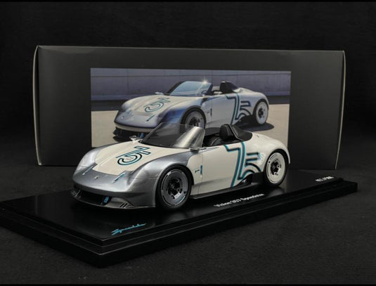 Porscheポルシェディーラーモデル Vision 357 Speedster 2023 Concept Car 75 Ans White / Silver 1/18 Spark