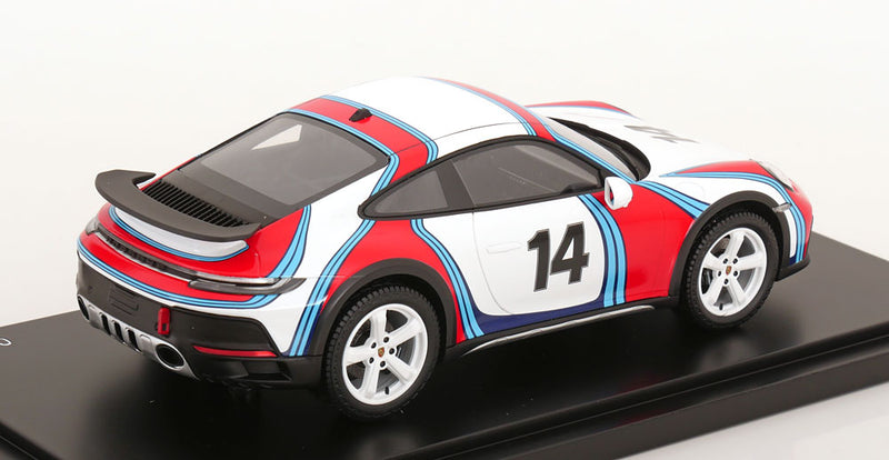 ギャラリービューアに画像をロードする, Porsche 911 (992) Dakar Martiniデザイン ケース付 2023 Porsche特注モデル 限定911個/ Spark 1/18 ミニカー
