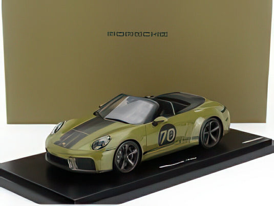 Porsche 911 Spirit 70 Type 992 カブリオレ 2025 オリーブネオ/ Spark 1/18 ポルシェディーラーモデルミニカー