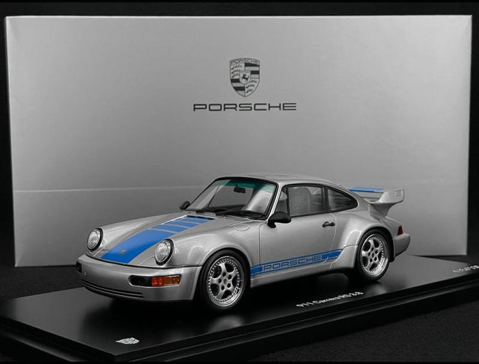 Porscheポルシェディーラーモデル 911 Carrera RS 3.8 Type 964 Transformers Mirage Silver 1/18 Spark