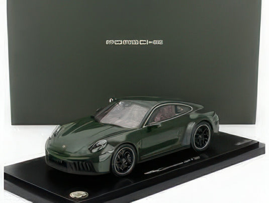 PORSCHE 911 992-2 カレラ GTS クーペ クアレンタ エディション 2024 ショーケース付き グリーン/ Spark 1/18 911台限定ミニカー