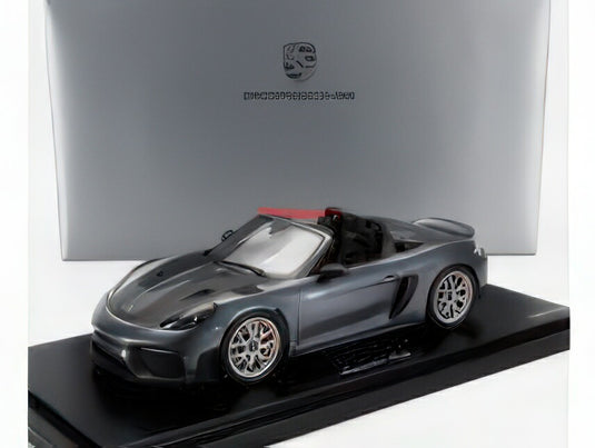 PORSCHE - 718 (982) SPIDER RS 2024  GREY BLACK/Spark 1/18ミニカー ポルシェディーラーモデル 718台限定