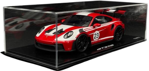 Porscheポルシェディーラーモデル 911 GT3 RS Type 992 n° 23 Salzburg 2023 Red / White 1/18 Spark