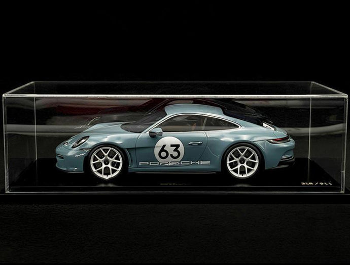 Porscheポルシェディーラーモデル 911 S/T Type 992 2023 Shore Blue Metallic 1/18 Spark