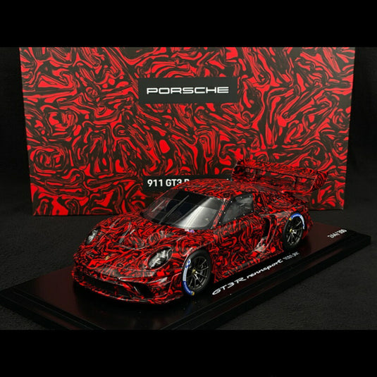 Porsche 911 GT3 R Rennsport Type 992 TC01 RX カモ レッド ブラック/ Spark 1/18 ポルシェディーラーモデルミニカー
