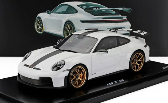 PORSCHE 911 992-2 GT3 クーペ 2024 ショーケース付 ホワイト/ Spark 1/18 911台限定ミニカー