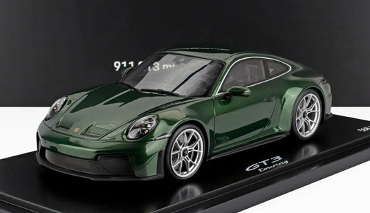 PORSCHE 911 992-2 GT3 クーペ ツーリングパッケージ 2024 ショーケース付 オークグリーン/ Spark 1/18 911台限定ミニカー