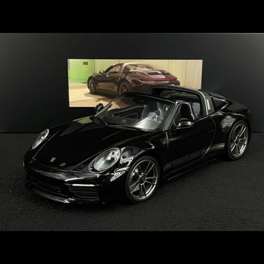 ポルシェ 911 タルガ 4 ブラックミニカー Porsche 911 Targa 4 GTS Type 992 50周年記念 2023 ブラック