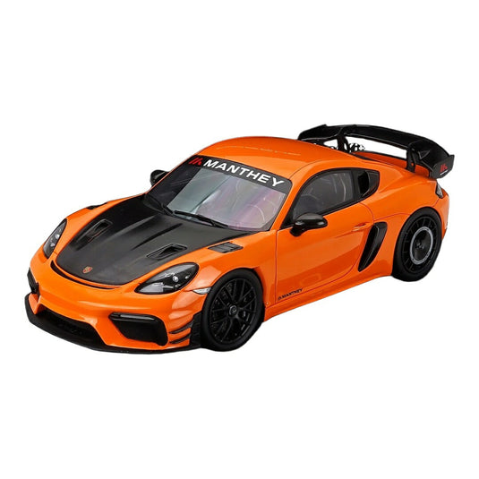 Porscheポルシェ 718 Caymanケイマン GT4 RS 2024 パステルオレンジ ブラック 500台限定 / Spark 1/18 ミニカー