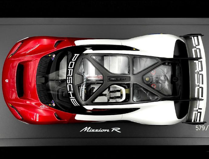 Porscheポルシェディーラーモデル Mission R 2021 White / Red 1/18 Spark
