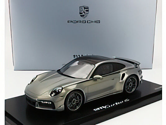 PORSCHE  911 992 TURBO S COUPE 2020  SILVER BAMBOO CHROMAFLIRE/Spark 1/18ミニカー