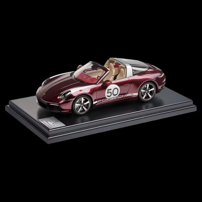 Porsche 911 タルガ ヘリテージ 4S 992型 2020年モデル チェリーレッド/Spark 1/12ミニカー ポルシェ特注