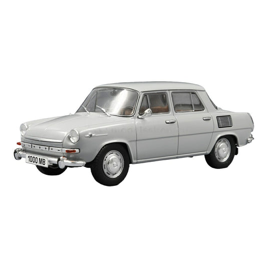 Skodaシュコダ 1000 MB 1965 ライトグレー ダイキャストモデル ミニカー /WHITEBOX 1/24