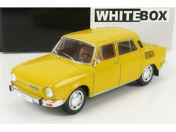 SKODA 100L 1969 YELLOW/WHITEBOX 1/24ミニカー