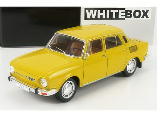 SKODA 100L 1969 YELLOW/WHITEBOX 1/24ミニカー