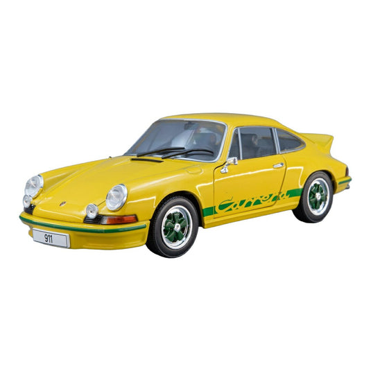 Porscheポルシェ 911 Carreraカレラ 2.7 RS 1972 イエロー グリーン ダイキャストモデル ミニカー /WHITEBOX 1/24