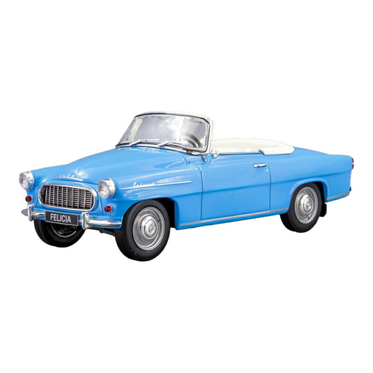 Skodaシュコダ Feliciaフェリシア Cabrioカブリオ 1959 ライトブルー ダイキャストモデル ミニカー /WHITEBOX 1/24