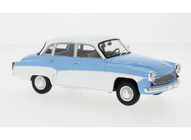 1965年 Wartburg 312 ブルー/ホワイト/ WHITEBOX  1/24 ミニカー