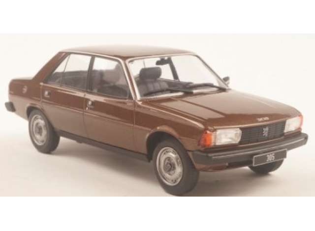 1977年 Peugeot 305 ブラウン/ WHITEBOX  1/24 ミニカー