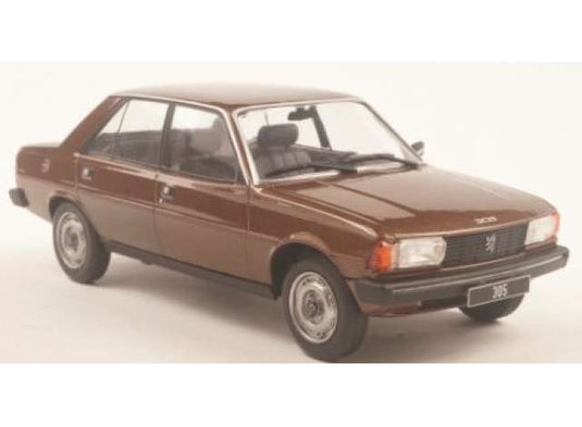 1977年 Peugeot 305 ブラウン/ WHITEBOX  1/24 ミニカー