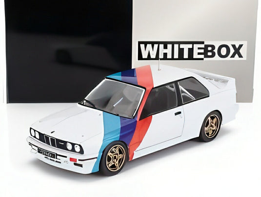 BMW 3シリーズ M3 E30 1989 ホワイト ブルー レッド/ WHITEBOX 1/24 ミニカー