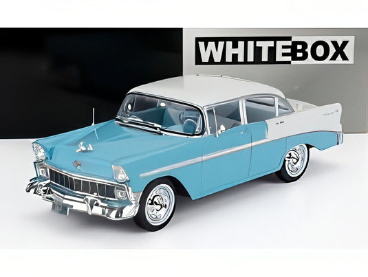 CHEVROLET BEL AIR ハードトップ 1956 ライトブルーホワイト/ WHITEBOX 1/24 ミニカー