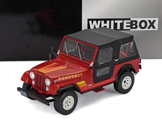 JEEP CJ 7 レネゲード 1980 レッド ブラック / WHITEBOX 1/24 ミニカー