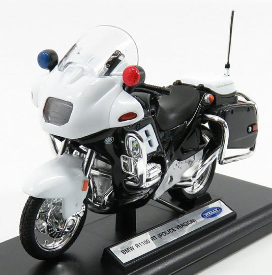 BMW R1100 RT POLICE 2001 ホワイト ブラック/ WELLY 1/18 バイク模型ミニカー