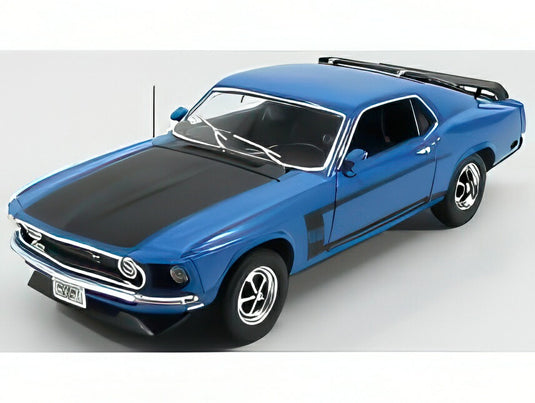 FORD マスタング BOSS 302 1969 ブルー/マットブラック/ WELLY 1/18 ミニカー