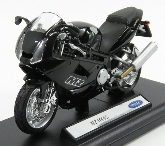 MZ 1000S 2007 ブラック/ WELLY 1/18 バイク模型ミニカー