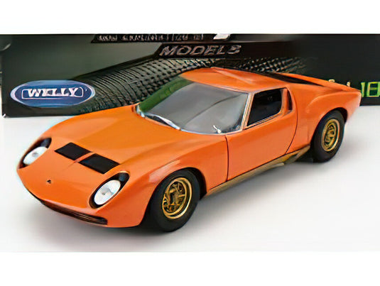 LAMBORGHINI MIURA SV 1971 ORANGE GOLD/WELLY 1/18ミニカー