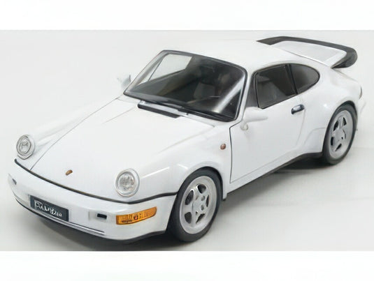 PORSCHE  911 964 TURBO 1990  WHITE/WELLY 1/18ミニカー