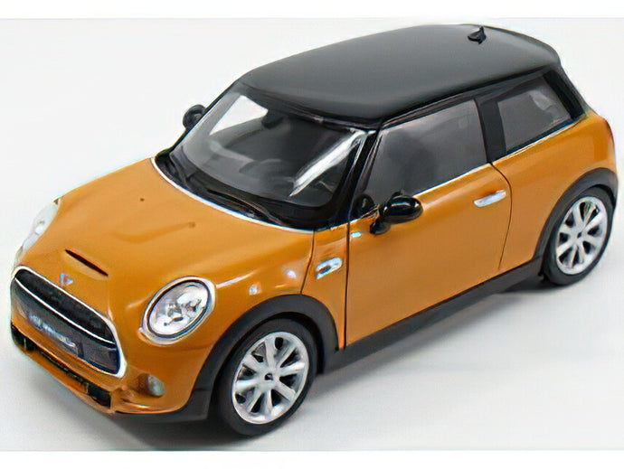 MINI COOPER HATCH 2-DOOR 2015 OCHRE BLACK/WELLY 1/18ミニカー