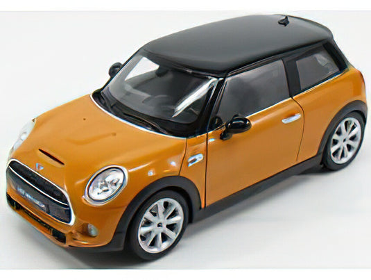 MINI COOPER HATCH 2-DOOR 2015 OCHRE BLACK/WELLY 1/18ミニカー