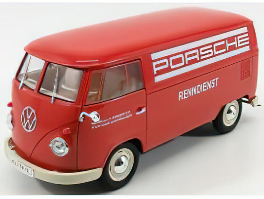 VOLKSWAGEN T1 VAN PORSCHE RENNDIENST 1962 RED/WELLY 1/18ミニカー