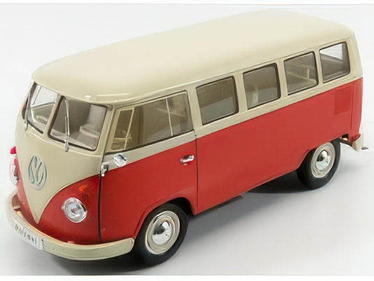 VOLKSWAGEN T1 MINIBUS 1963 RED CREAM/WELLY 1/18ミニカー