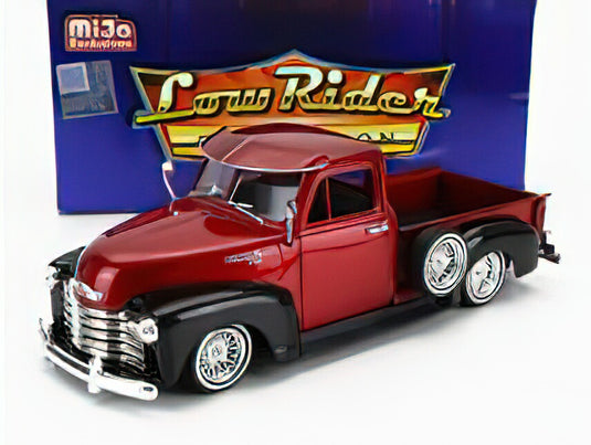 CHEVROLET 3100 PICK-UP LOW RIDER 1953 RED MET BLACK/WELLY 1/24ミニカー