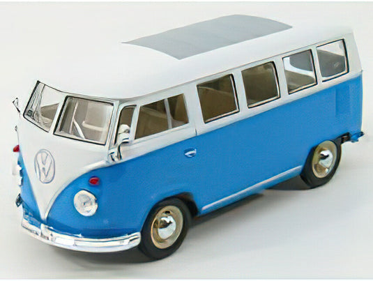 VOLKSWAGEN T1 MINIBUS 1962 BLUE WHITE/WELLY 1/24ミニカー