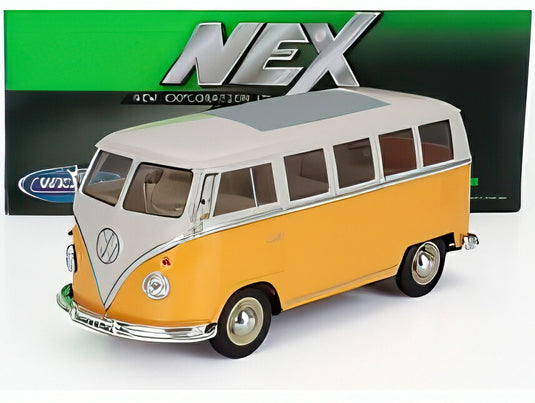 VOLKSWAGEN T1 ミニバス 1962 イエロー ホワイト/ WELLY 1/24 ミニカー
